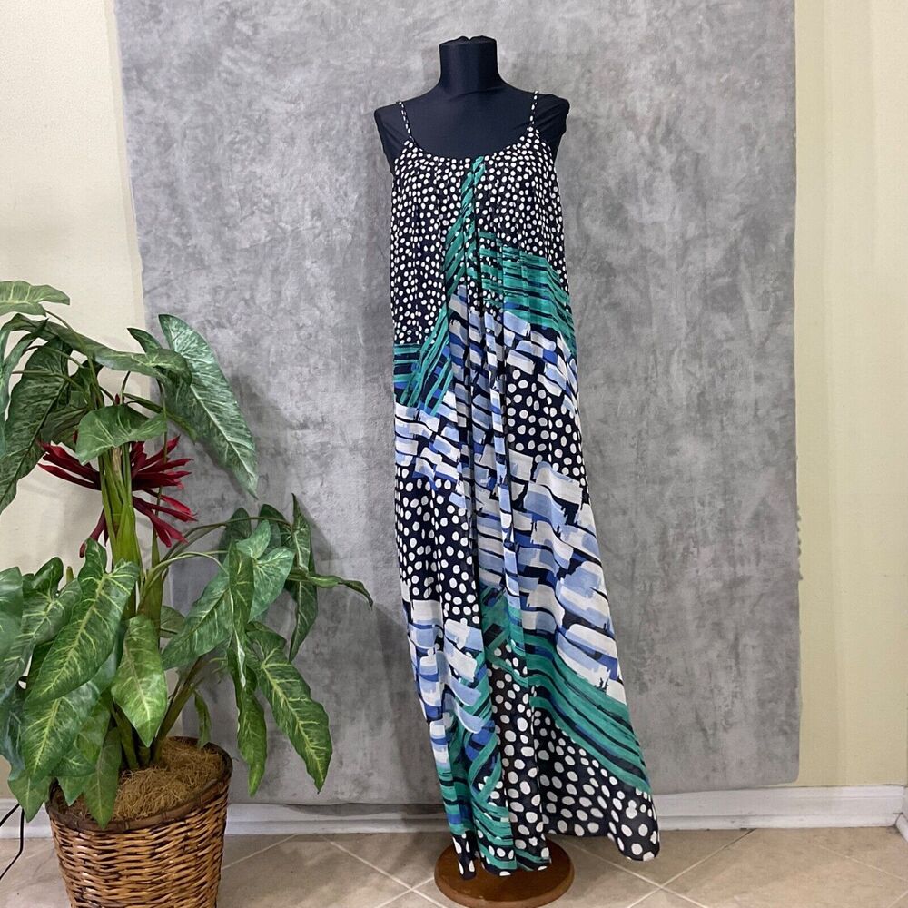 Nic+Zoe Multi Color Bloom Me Away Multi Printed color Maxi Dress Women's Size S